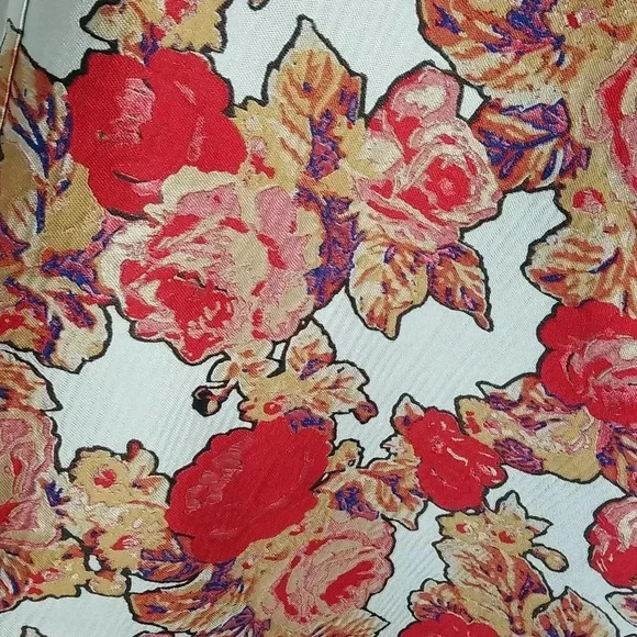 {Anthropologie} Rachel Antonoff Red Rose Jacquard Skirt - Picture 9 of 15